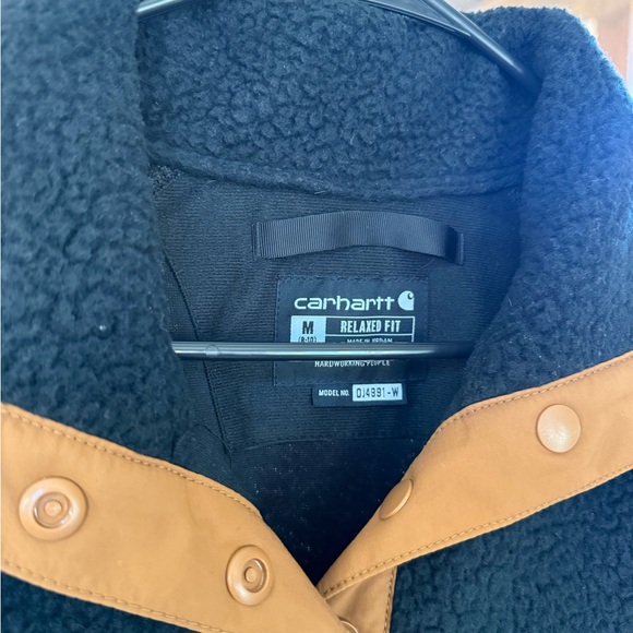 Carhartt Black and Tan Fleece Jacket - Picture 2 of 2